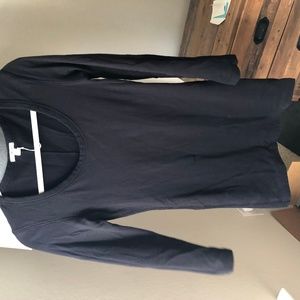 James Perse Long Sleeve Cotton Mini Dress